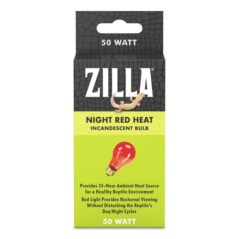 Zilla Incandescent Bulb, Night Red, Ideal for Nocturnal Reptile Species - Image 1